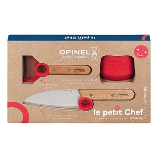 Opinel Le petit Chef Kchenmesser-Set 3-teilig Kochmesser Fingerschutz Sparschler rostfrei