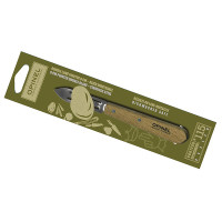 Opinel Schälmesser No. 115 rostfrei doppelte Klinge Edelstahl mit Buchenholzgriff natur