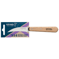 Opinel Gemüsemesser No. 114 gebogene Klinge rostfrei mit Buchenholzgriff natur
