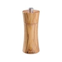 Zassenhaus Salz und Pfeffermühle Frankfurt 14 cm Olivenholz mit Untersetzer