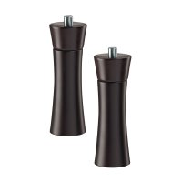 Zassenhaus Set Salzmühle & Pfeffermühle Frankfurt wenge 18 cm & Untersetzer Olivenholz