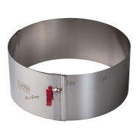 Lares Tortenring mit Klemmhebel Set Höhe 7 cm und 10 cm - Edelstahl hitzebeständig feststellbar