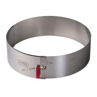 Lares Tortenring mit Klemmhebel Set Höhe 7 cm und 10 cm - Edelstahl hitzebeständig feststellbar