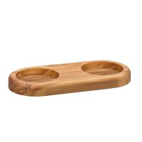 Zassenhaus Salz und Pfeffermühle Frankfurt 24 cm mit Mühlenuntersetzer Olivenholz