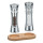 Zassenhaus Set Salzmühle & Pfeffermühle Aachen Acryl 18 cm & Untersetzer aus Holz natur
