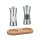 Zassenhaus Set Salzmühle & Pfeffermühle Aachen Acryl / Edelstahl 14 cm & Holzuntersetzer