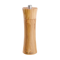 Gewürzmühlen-Set Salzmühle und Pfeffermühle Zassenhaus Frankfurt Olivenholz 18 cm mit Acryl-Untersetzer
