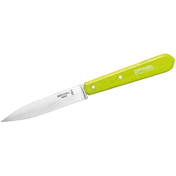 Opinel Küchenmesser No. 112  rostfrei mit Buchenholz-Griff hellgrün