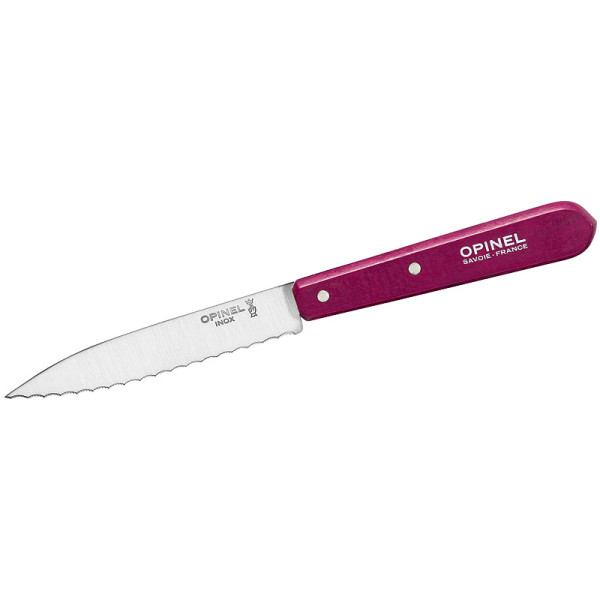 Opinel Küchenmesser No. 113 rostfrei mit Buchenholzgriff violett