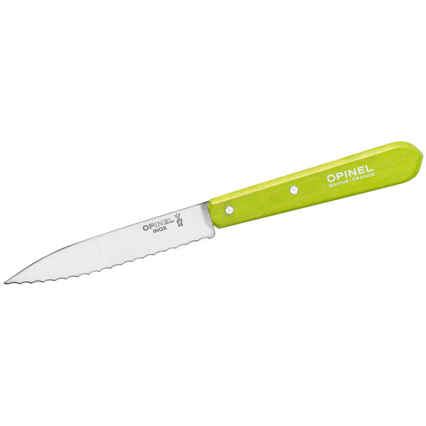 Opinel Küchenmesser No. 113 rostfrei mit Buchenholzgriff hellgrün