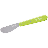 Opinel Aufstrichmesser No. 117 - Buttermesser mit hellgrünem Buchenholzgriff
