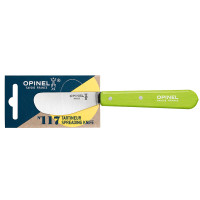 Opinel Aufstrichmesser No. 117 - Buttermesser mit hellgrünem Buchenholzgriff
