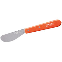 Opinel Aufstrichmesser No. 117 - Buttermesser mit orangenem Buchenholzgriff