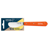 Opinel Aufstrichmesser No. 117 - Buttermesser mit orangenem Buchenholzgriff