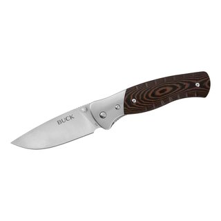 Buck Selkirk Large Einhandmesser, Liner Lock, Micarta-Griffschalen, Feuerstarter, Nylonscheide