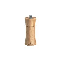 Zassenhaus Set Salzmühle & Pfeffermühle Frankfurt Bambus 14 cm & Untersetzer Olivenholz
