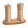 Zassenhaus Set Salzmühle & Pfeffermühle Frankfurt Bambus 14 cm & Untersetzer Olivenholz