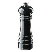 Zassenhaus Set Salzmühle & Pfeffermühle Berlin 18 cm schwarz weiß & Porzellan-Untersetzer