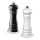 Zassenhaus Set Salzmühle & Pfeffermühle Berlin 18 cm schwarz weiß & Porzellan-Untersetzer