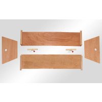 Gloco Leiterwagen, 100 cm Aufbaulänge, aus massivem  Buchenholz, incl. Kasteneinsatz aus Buchenholz, durchlenkbar mit Luftbereifung