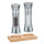 Zassenhaus Set Salzmühle & Pfeffermühle Aachen Acryl 18 cm & Untersetzer Buche eckig