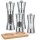 Zassenhaus Set Salzmühle & Pfeffermühle Aachen Acryl/Edelstahl & Untersetzer Buche eckig