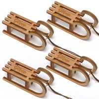 Dekoschlitten Mini-Gebirgsrodel Set 4 Stück
