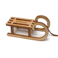 Dekoschlitten Mini-Gebirgsrodel Set 4 Stück