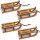 Dekoschlitten Mini-Davoser aus Holz Set 4 Stück