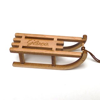 Dekoschlitten Mini-Schlitten aus Holz Set 4 Stck