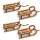 Dekoschlitten Mini-Schlitten aus Holz Set 4 Stück