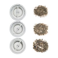 Zassenhaus Set Augsburg 18 cm Pfeffermühle & Salzmühle schwarz weiß & Acryl-Untersetzer