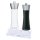 Zassenhaus Set Augsburg 18 cm Pfeffermühle & Salzmühle schwarz weiß & Acryl-Untersetzer