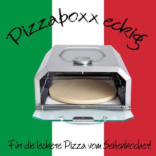 Allgrill Pizzaboxx® eckig für Gasgrill mit Seitenkocher