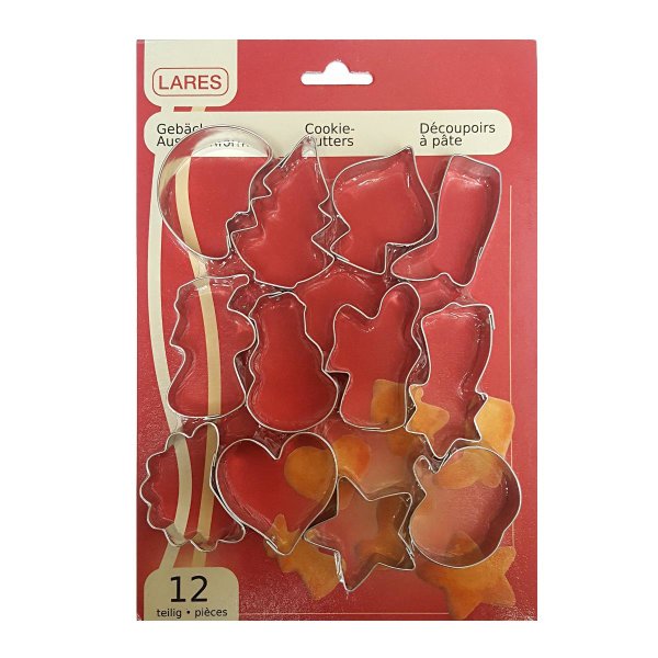 Lares 12 Ausstechformen Plätzchen-Ausstecher auf SB-Karte - Ø ca. 5 cm Set 2