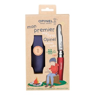 Opinel Kindermesser Nr. 7 rot mit Etui - Taschenmesser-Set Mein erstes Opinel