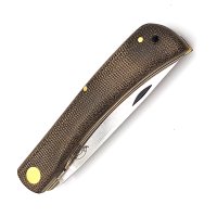 Otter Hippekniep mittel Micarta grün, Carbon