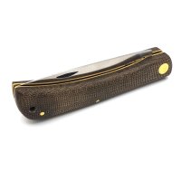 Otter Hippekniep mittel Micarta grün, Carbon