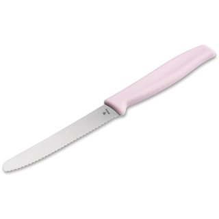 Bker Brtchenmesser Brotzeitmesser rostfrei mit Wellenschliff 1 Stck rosa