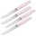 Böker Brötchenmesser Brotzeitmesser rostfrei mit Wellenschliff 4 Stück rosa